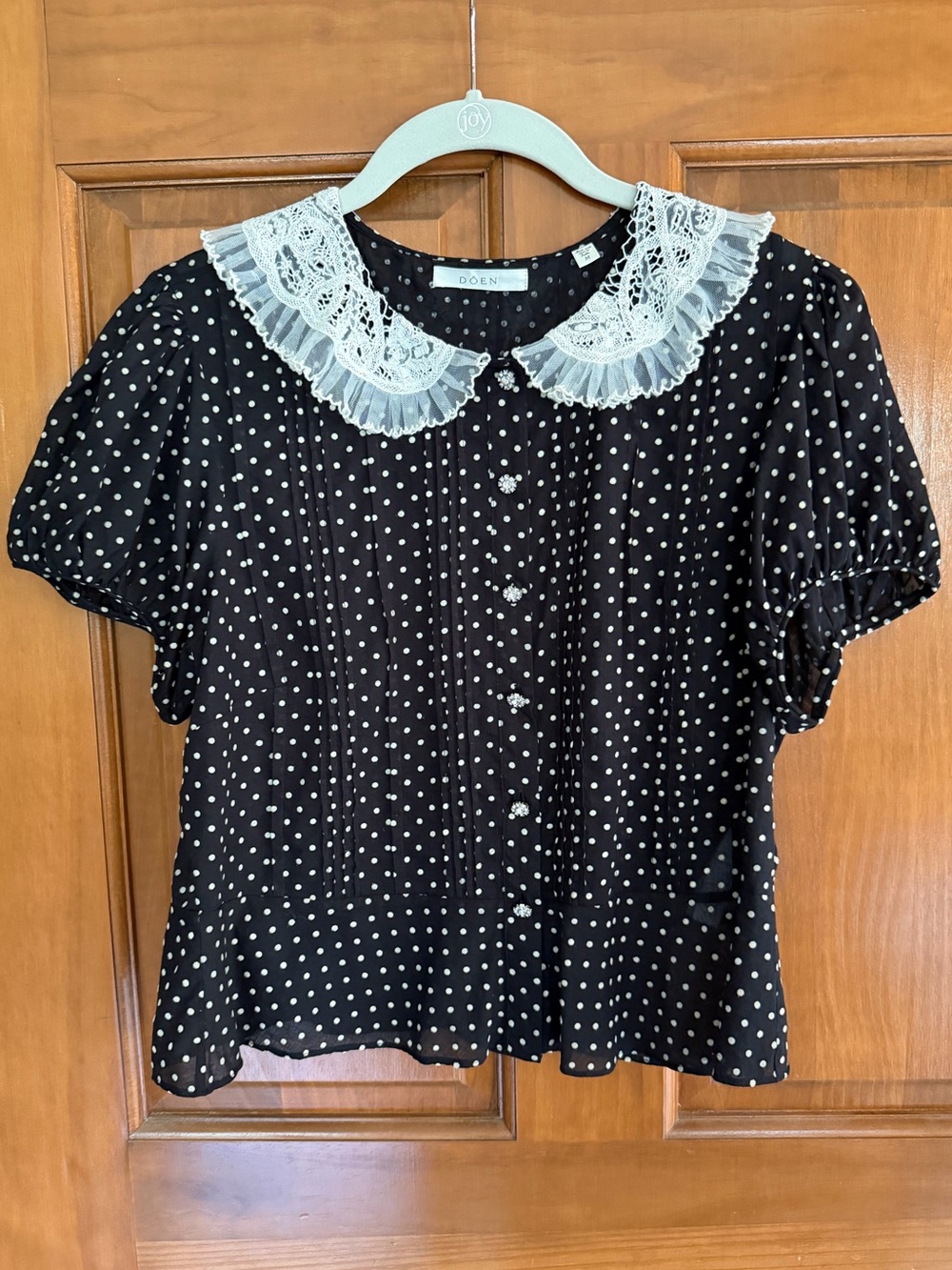 DOEN -Noir Dot- Oleta Top M - Picture 4 of 8